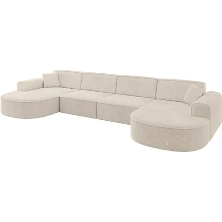ALTDECOR Wohnlandschaft MARI-U2, Sofa Praktische Bequeme Funktionsecke Couch U-Form Eckcouch, Corner Sofa U-Form Vielseitige Sofa Wohnlandschaft Wohnzimmer – Bild 4
