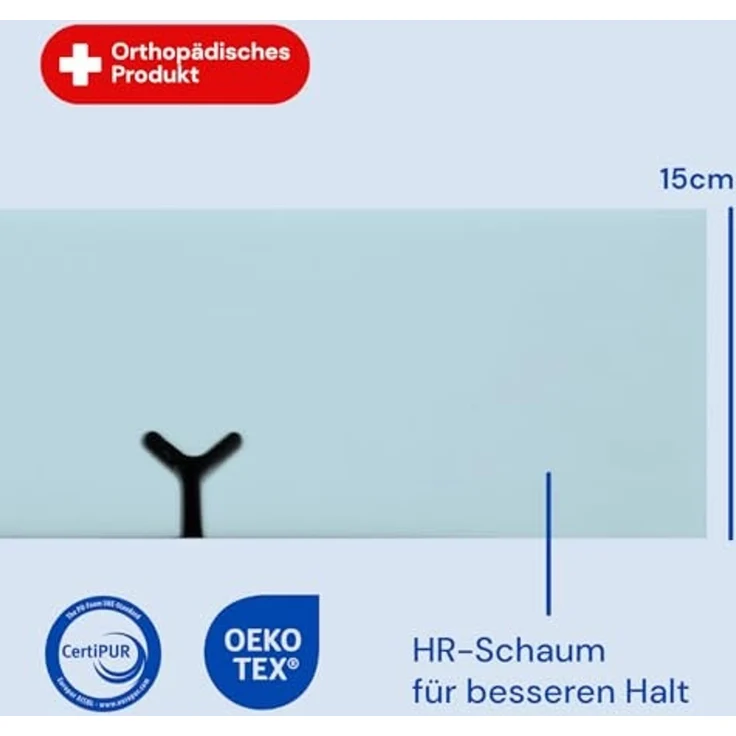 Geriafy - HR-Matratze Professional, 15 cm hoch | Wasserdichter Bezug | Geeignet für elektrisch verstellbare Lattenroste (80x200 cm) – Bild 2