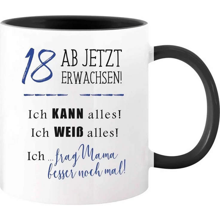 Camolo Tasse Keramik Tasse - 18 Ab jetzt erwachsen, Keramik – Bild 1