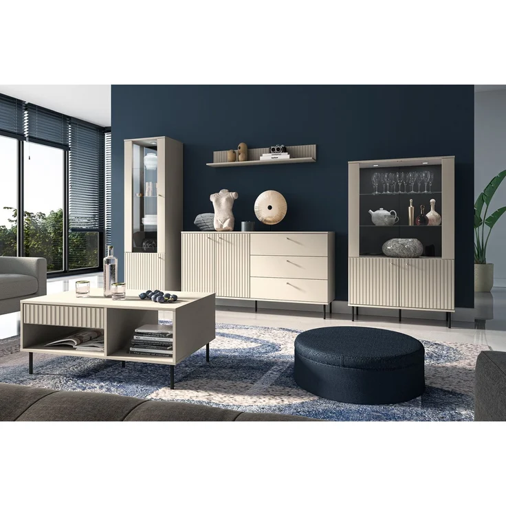 Selsey 'Caletto' Wohnzimmertisch rechteckig, beige, ca. 45 x 100 x 60 cm – Bild 7