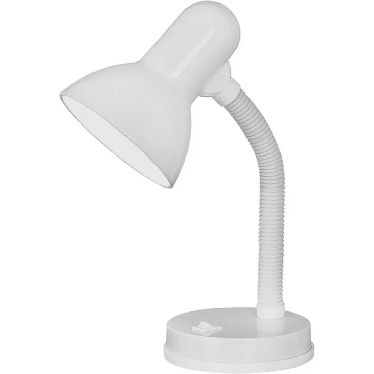 Eglo 9229 Büroleuchte BASIC 1 Kunststoff, Stahl, weiß E27 max. 1X40W H:30cm mit Wippschalter
