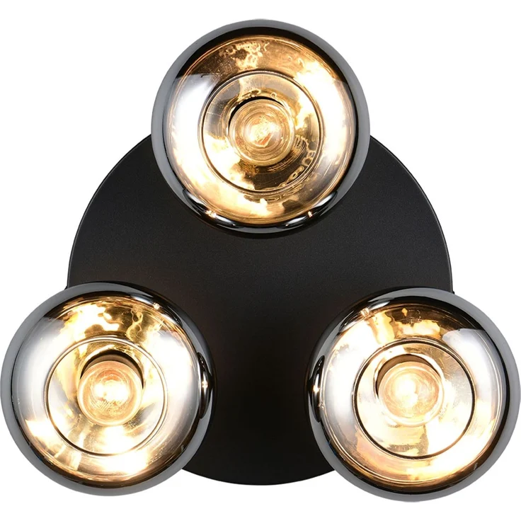 LED Deckenlampe, Metall, schwarz, rauchfarbenes Glas, D 39 cm – Bild 7