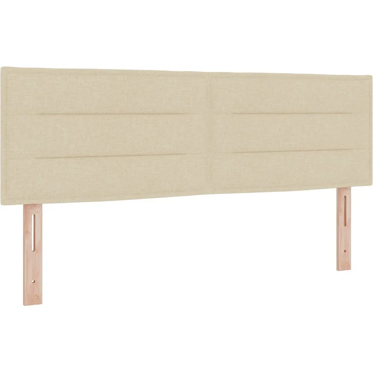 vidaXL Boxspringbett mit Matratze Creme 160 x 200 cm Stoff 3450514 – Bild 4