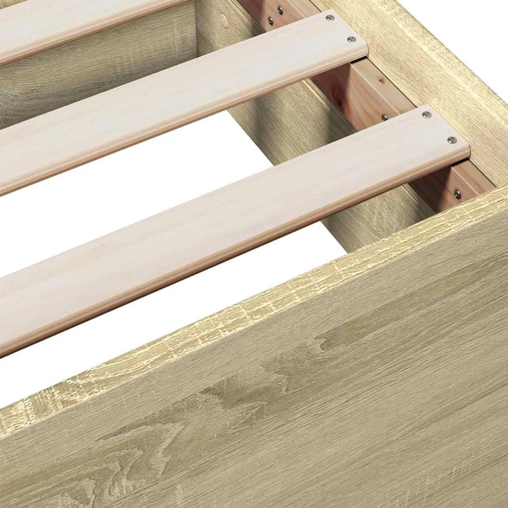 vidaXL Bettgestell mit Stauraum Sonoma-Eiche 80 x 200 cm Holzwerkstoff 3429502 – Bild 6