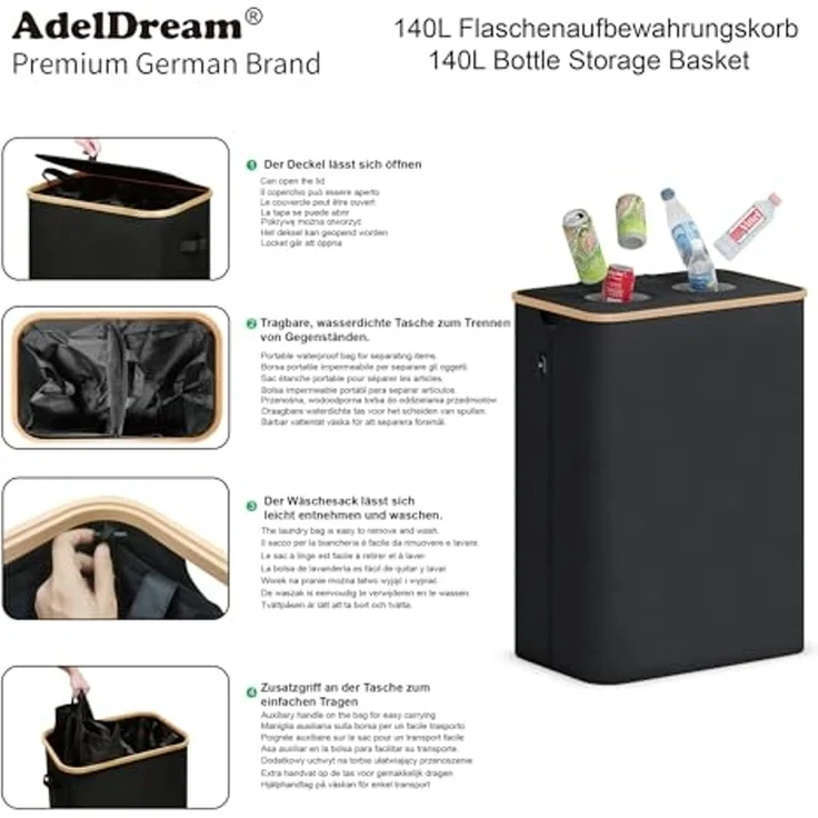 AdelDream Müllsackständer Pfandflaschen Sammelbehälter – Bild 5