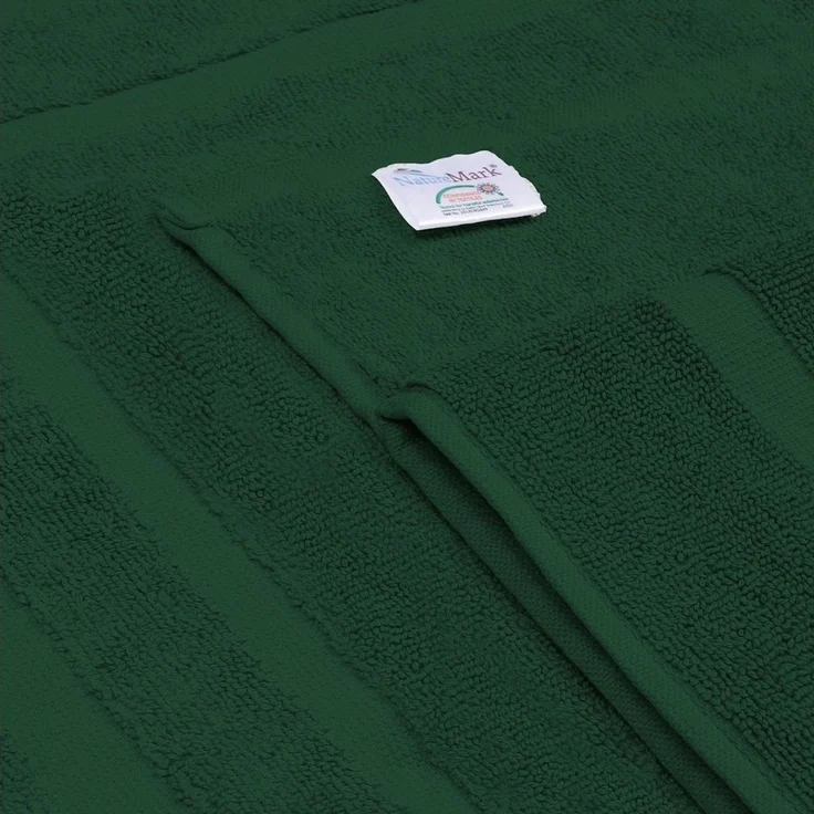 NatureMark Badematte Badematte 800gsm, strapazierfähig, Baumwolle, rechteckig, Badematte 2-tlg, Duschmatte Duschvorleger, Premium Qualität, 50x80cm, Dunkel grün – Bild 2