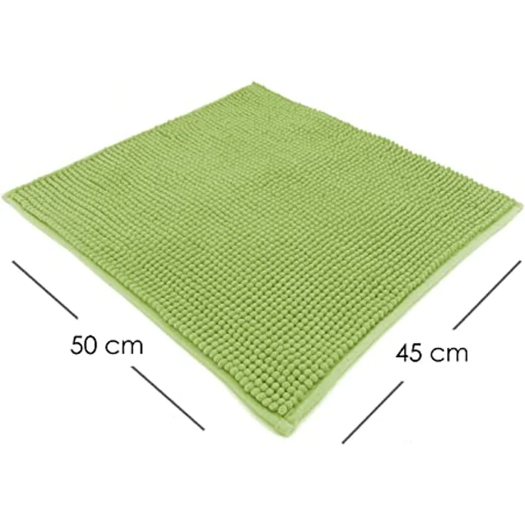 heimtexland Badematte Badvorleger Chenille Badteppich Duschvorleger, rutschhemmend beschichtet, Fußbodenheizung geeignet, fußbodenheizungsgeeignet, saugstark, schnell trocknend, strapazierfähig, rutschfest, Polyester, rechteckig, 45x50 cm, Hochflor, su... – Bild 3