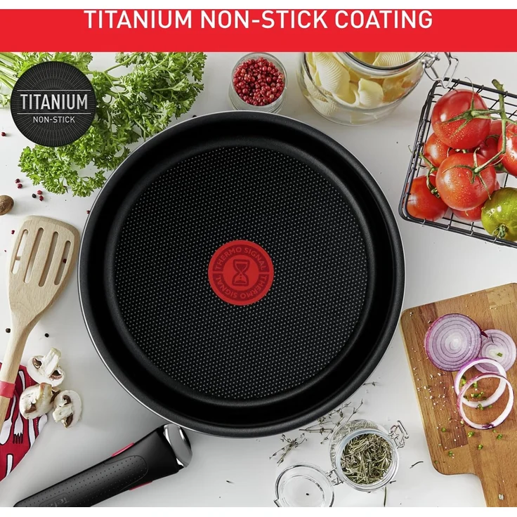 Tefal Pfannen-Set Ingenio Easy Cook & Clean On, Aluminium (Set, 10-tlg), abnehmbarer Griff, Antihaftversiegelung, Thermo-Signal, made in France – Bild 8