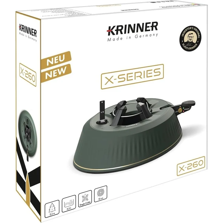 Krinner X-260 Christbaumständer, bis 260 cm Baumhöhe, Stamm max. Ø 12 cm – Bild 9