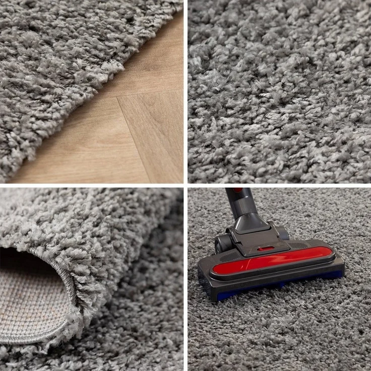 SIMPEX24 Teppich Unicolor - Einfarbig, Läufer, Höhe: 30 mm, Einfarbig Shaggy Teppich Wohnzimmer Langflor Versch. Farben und Größen – Bild 3