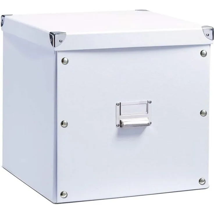 Zeller 17620 Aufbewahrungsbox, Pappe weiß 33,5 x 33 x 32 cm