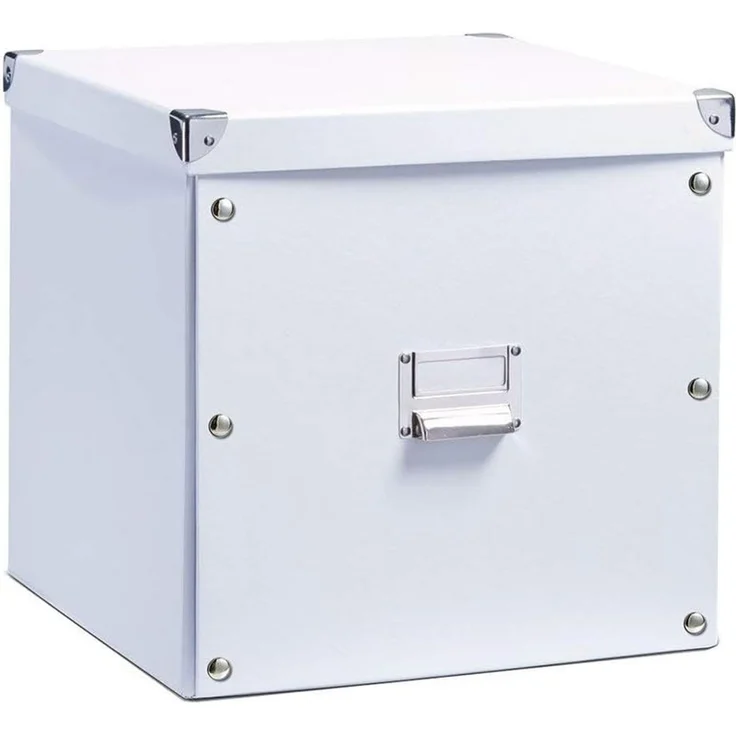 Zeller 17620 Aufbewahrungsbox, Pappe weiß 33,5 x 33 x 32 cm