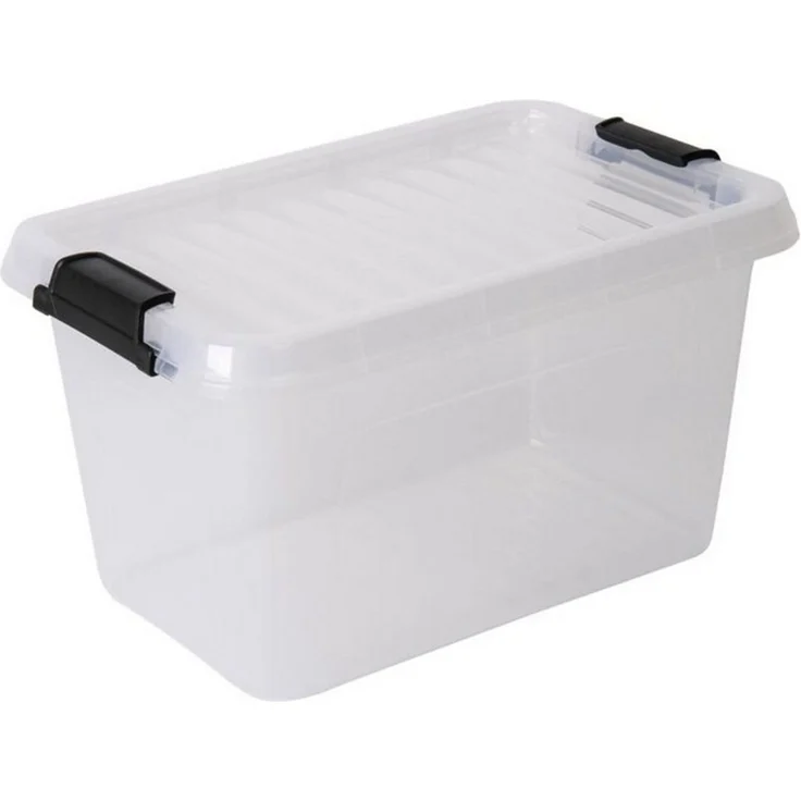 Scharnierbox 5,5L Transparent Deckel Aufbewahrung Spielzeugkiste Ordnung – Bild 1