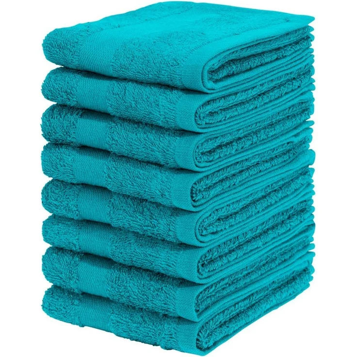 OTTO home Gästehandtücher Vanessa, 8 Gästehandtücher, 30x50cm, in Standard- und Premium-Qualität, Walkfrottee (Set, 8-St), Handtücher mit Bordüre, 100% Baumwolle, einfarbig, weich – Bild 1