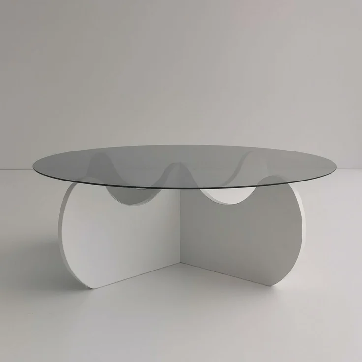Skye Decor 'Himalayas' Couchtisch, Weiß, 90 x 30 x 90 cm – Bild 7