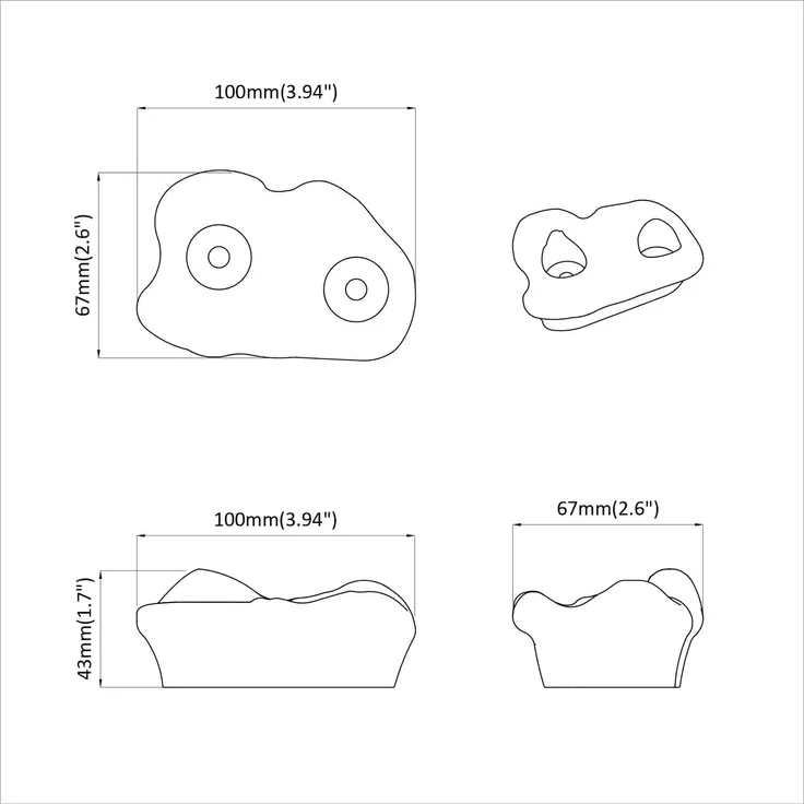 vidaXL Klettergriff 2 pcs Gelb 100 x 67 x 43 mm PP 865007 – Bild 7
