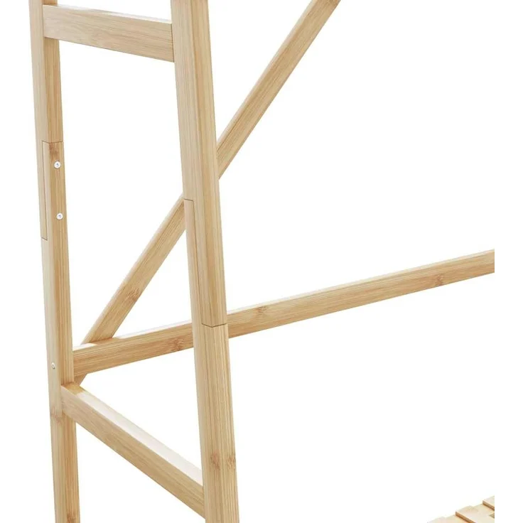 vidaXL Kleiderständer mit Ablagen 110x40x180 cm Bambus 4008925 – Bild 5