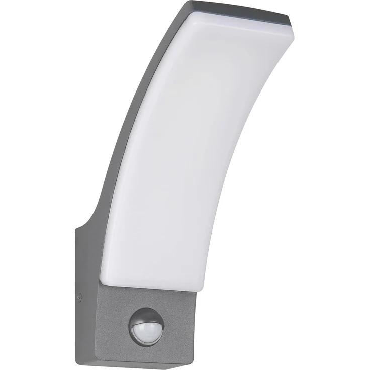 Moderne LED Außenwandleuchte BEJA mit Bewegungsmelder in Anthrazit, Höhe 22,5cm