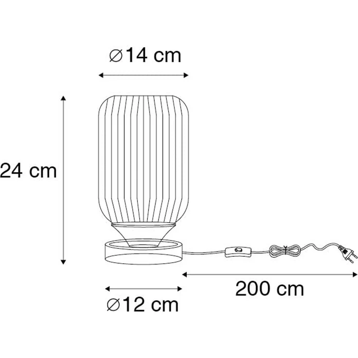 Qazqa Tischleuchte Banci, ohne Leuchtmittel, E27, Gold/Messing, Art Deco, Glas, 1-flammig – Bild 4