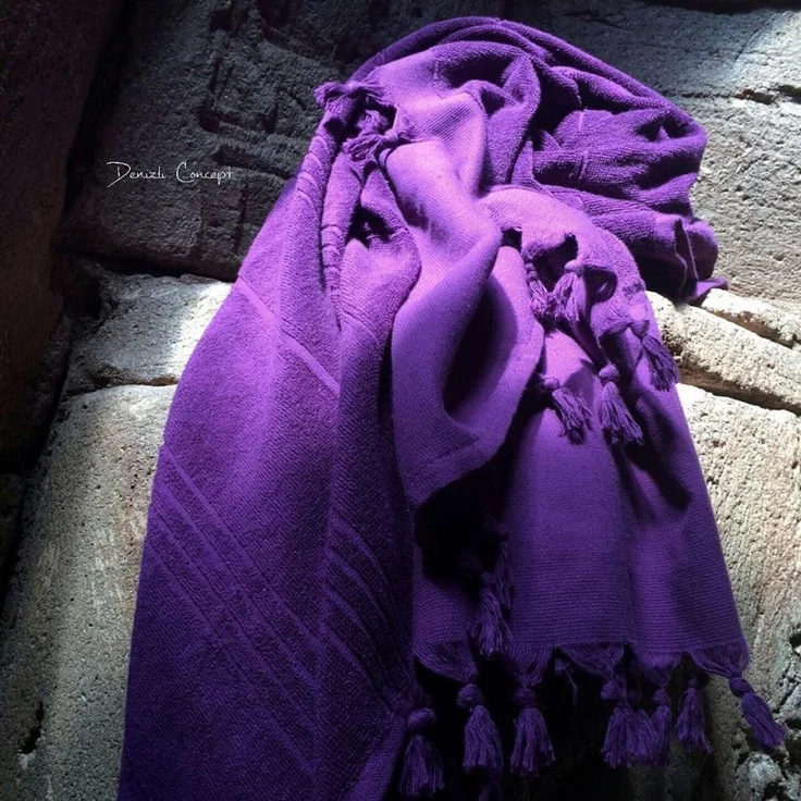 Mijolnir 'Monaco - Damson' Fouta (Strandtuch), Pflaume, 95 x 180 cm