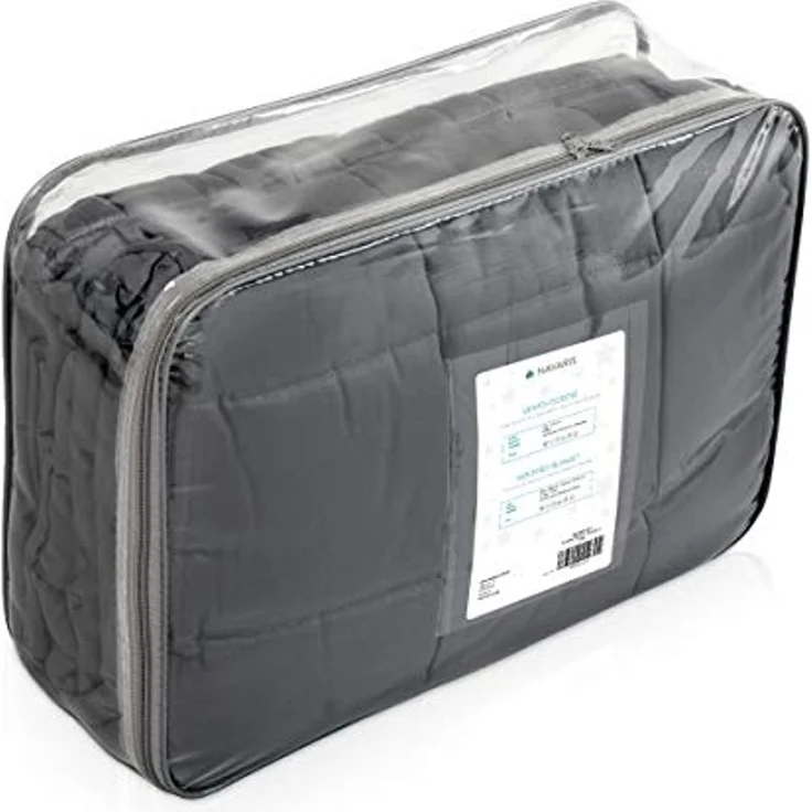Navaris Baumwollbettdecke Schwere Bettdecke 135x200 cm 8,8 kg - Beschwerter Bezug aus Baumwolle – Bild 7