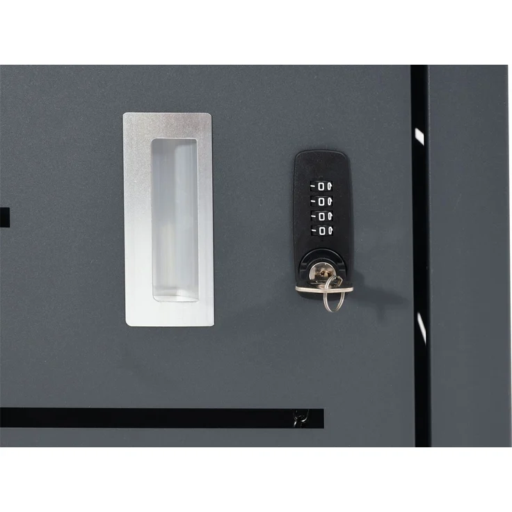 4er-Mülltonnenverkleidung HWC-H40b, Mülltonnenbox, Pflanzkasten Edelstahl-Metall-Kombi 78kg 110x230x62cm erweiterbar – Bild 5
