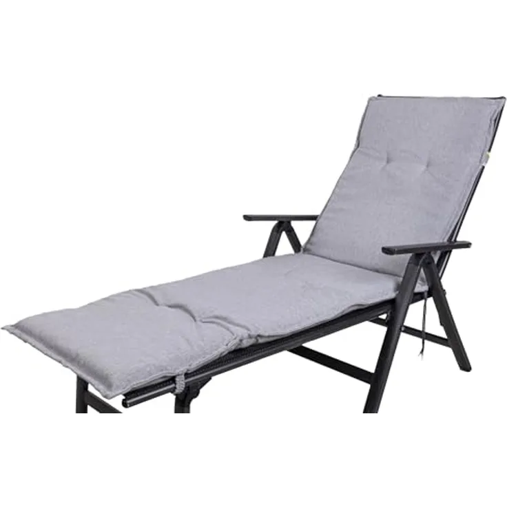 Sun Garden Liegenauflage Rollliege Naxos 50148-720 hellgrau meliert 190x60x6 cm Sun Garden, (1 St), mit Bindebändern