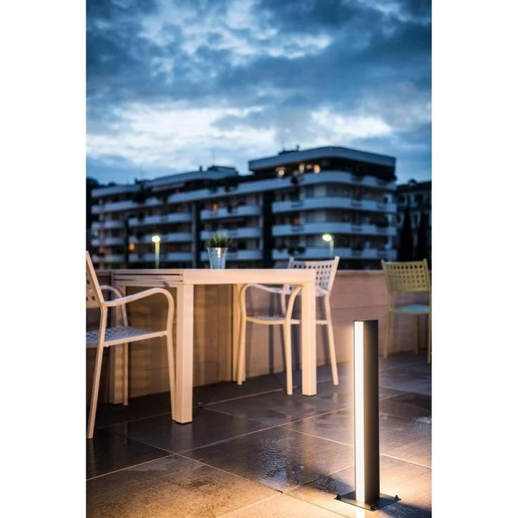 SLV No. 232185 H-POL Wege- und Standleuchte zweiflammig LED 3000K anthrazit 66cm – Bild 3