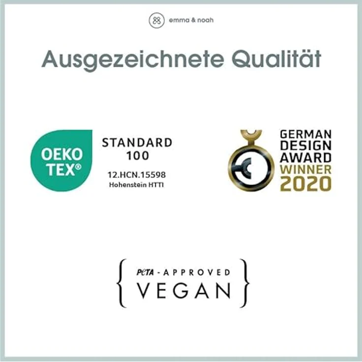 emma & noah Wickelauflagenbezug, 65x50 cm, Baby Wickelauflage für Wickeltisch, Bezug für Wickelunterlagen, 100% Bio-Baumwolle, Hygienisch und Atmungsaktiv (Essential Mint) – Bild 7