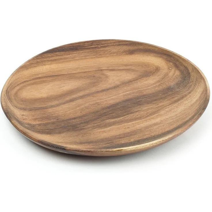 Levandeo® Dekoteller, Runder Teller Akazie Ø15cm Holzteller Snackteller Dekoteller Deko