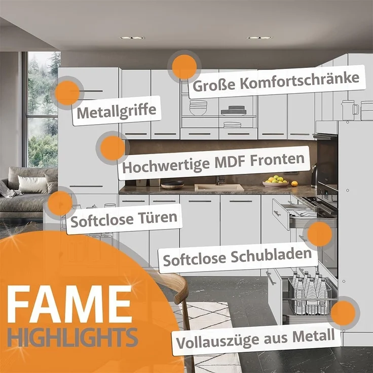 Apothekerschrank Fame-Line Anthrazit Landhaus 30 cm Vicco – Bild 6
