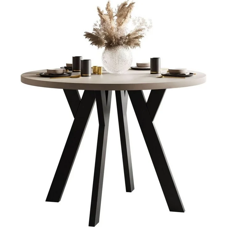 Lookway Esstisch VOLTA MATT Runder ausziehbarer Tisch (1x Tisch), Durchmesser: Ø 100 cm – Bild 5