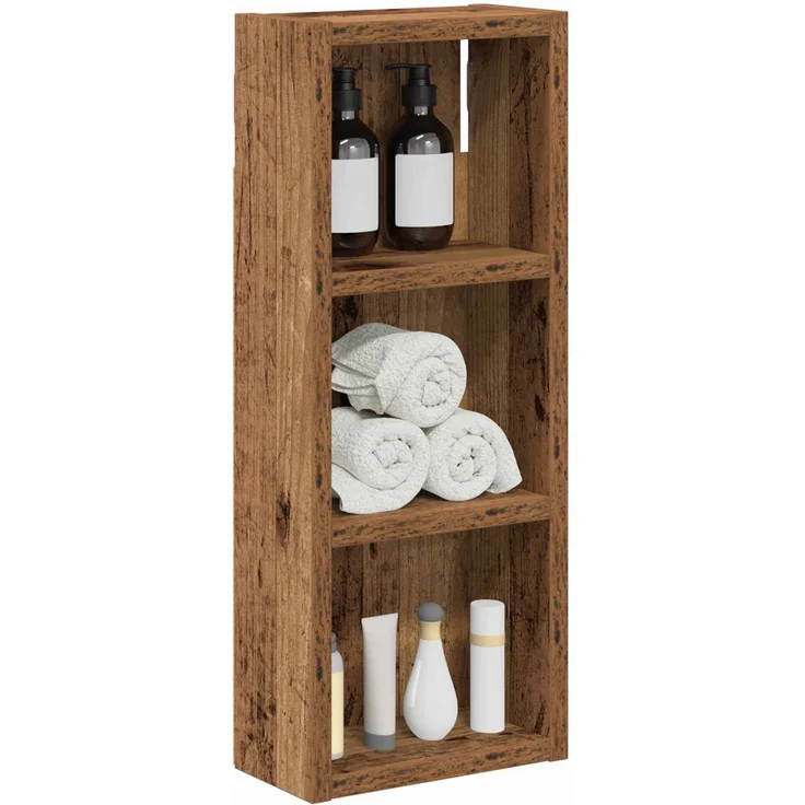 vidaXL Badezimmer-Wandschrank Altholz 20 x 10 x 50 cm Holzwerkstoff 889285 – Bild 3