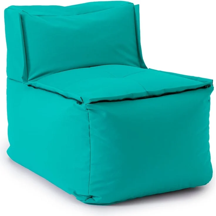 Lumaland Sitzsack-Sofa, Polyester, Mittelteil, Türkis, 70 x 81 x 54 cm – Bild 1