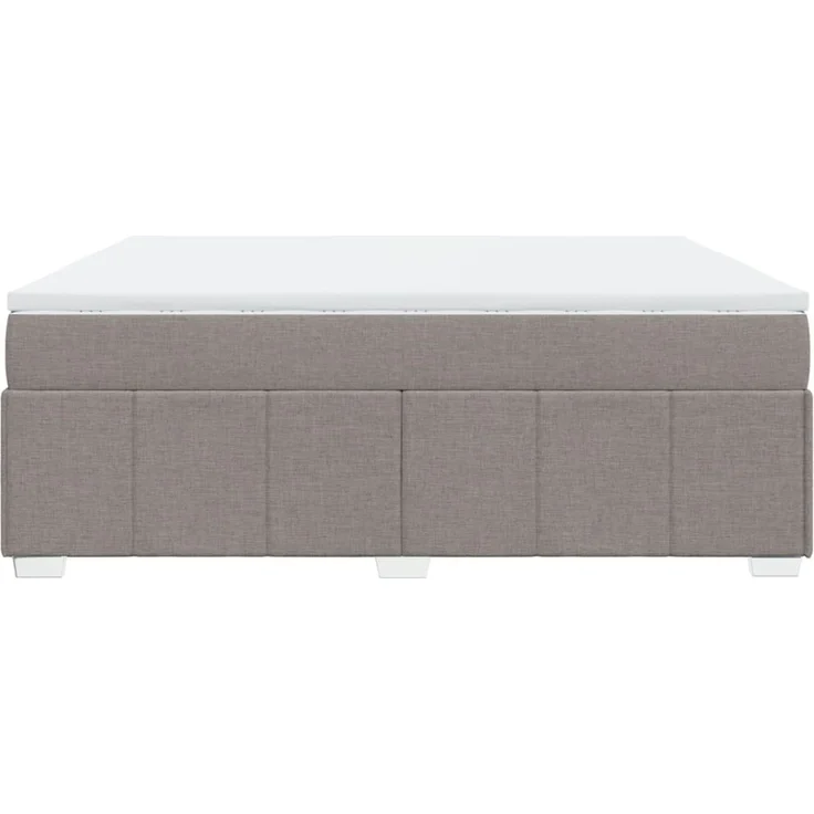 vidaXL Boxspringbett mit Matratze Taupe 180x200 cm Stoff 3285495 – Bild 7