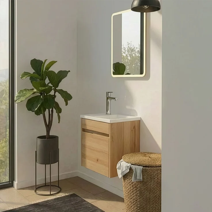 HOME DELUXE Badmöbel Komplettset BORKUM – Eiche – Bild 2