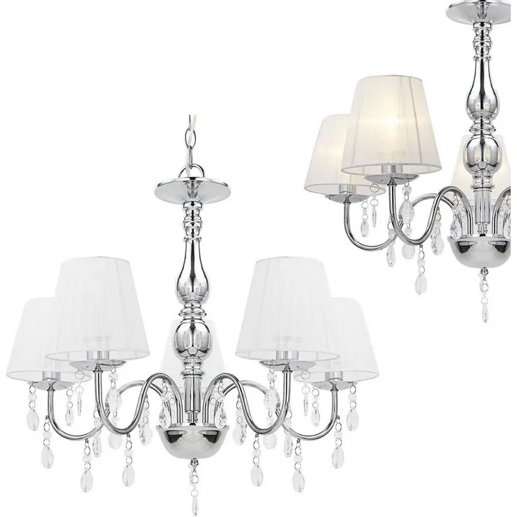 Kronleuchter Isabell 5-flammig Chrom lux. pro