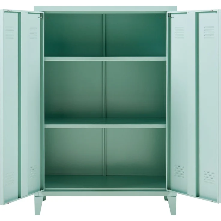 Metallschrank Oripää 110x75x33 cm Pastellgrün [en. casa] – Bild 3