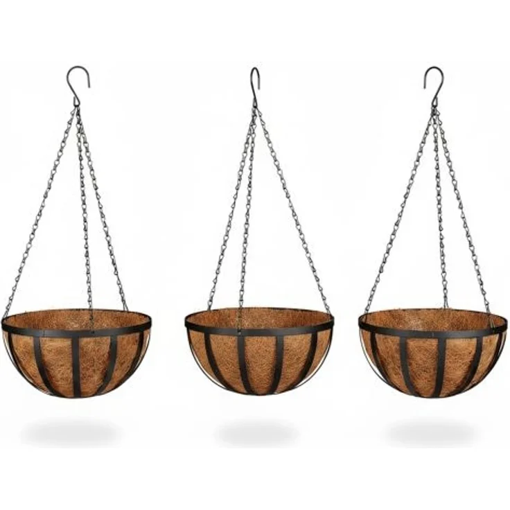 Relaxdays Blumenampel 3er-Set 30 cm – Bild 9