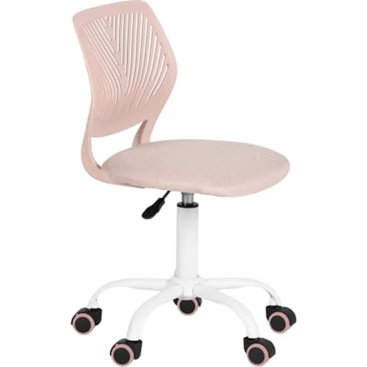 FurnitureR Bunter Schreibtischstuhl, moderner höhenverstellbarer Computerstuhl ohne Armlehnen, ergonomischer Drehstuhl für Kinderzimmer und Home Office – Bild 2