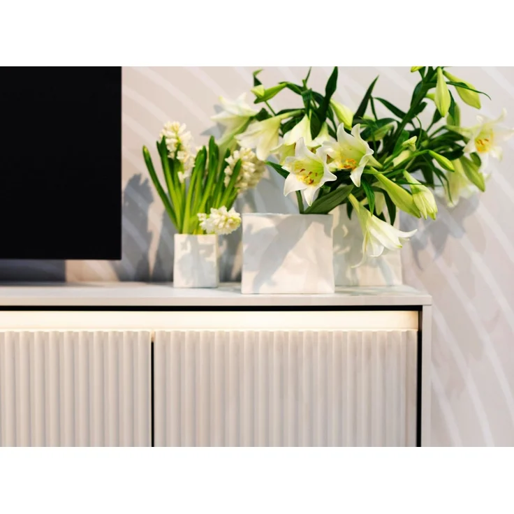 Compleo Kommode FLORE (193x40x83 cm) mit 4 Türen, Metallfüße – Bild 3