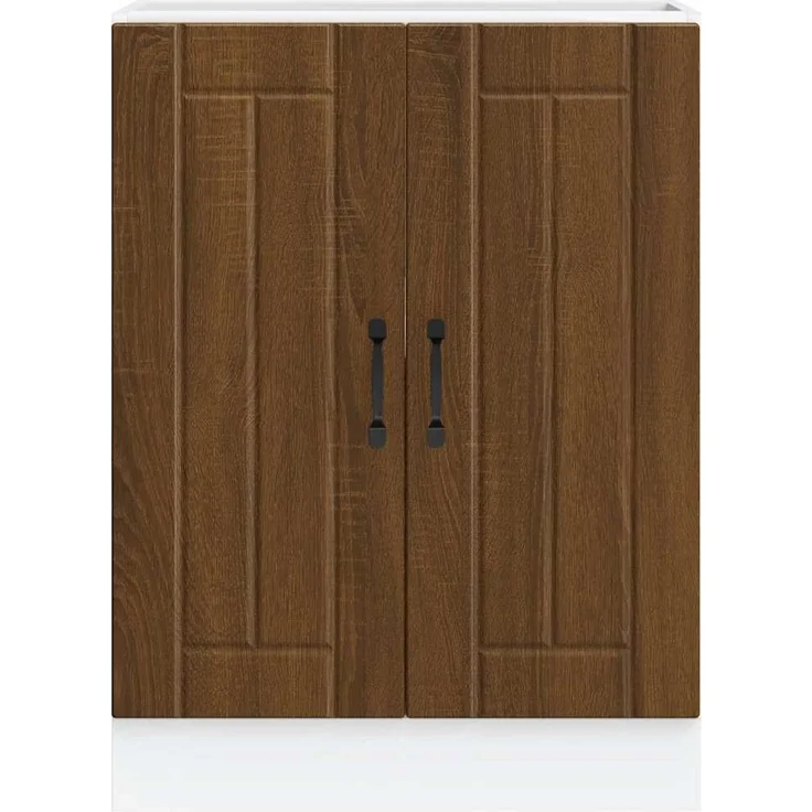 vidaXL Spülenunterschrank Lucca Braun Eichen-Optik Holzwerkstoff 853684 – Bild 3