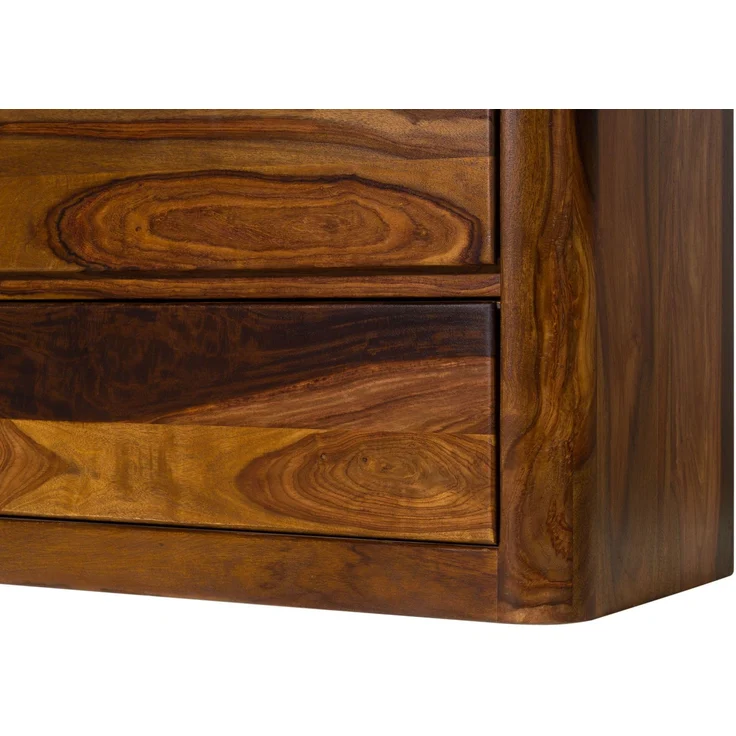 Highboard Sheesham 109 x 40 x 145 walnuss gewachst TORONTO LUX #209 – Bild 5