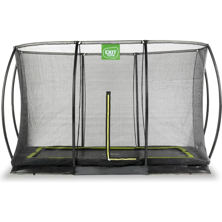 EXIT Silhouette Bodentrampolin 214x305 cm mit Sicherheitsnetz - schwarz Versunkenes Trampolin Rechteckig 120 kg 3 Jahr(e) Sicherheitsnetz Montage erforderlich