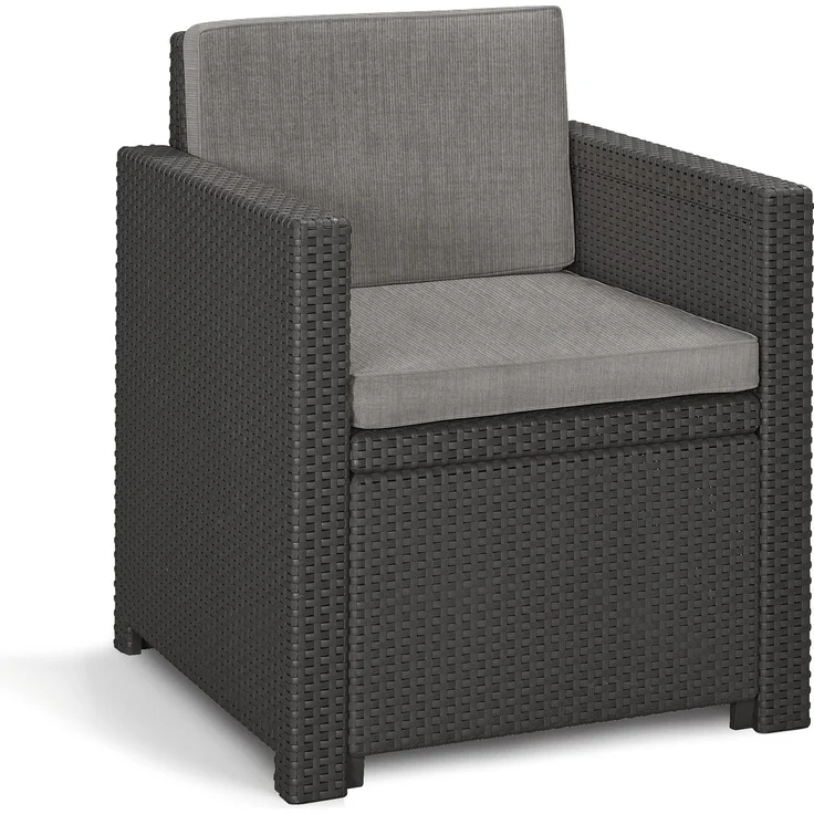 Allibert Loungeset Victoria Monaco mit Tisch Lyon anthrazit - Premium - Rattanoptik, wetterfest – Bild 5
