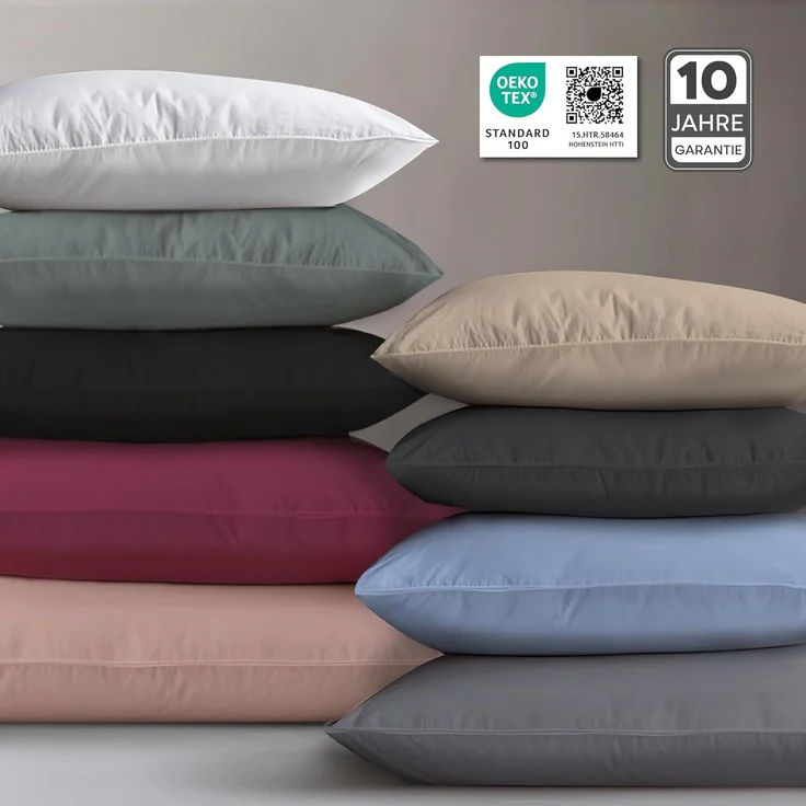 Twinzen® Kissenbezug 50x70 (2er-Set) - 100% Jersey Baumwolle 150 GSM Kissenbezüge - Blau - Für Kissenbezüge 50x70 cm - Kissenhülle - Kissenbezug mit Reißverschluss - Oeko-Tex Zertifiziert – Bild 5