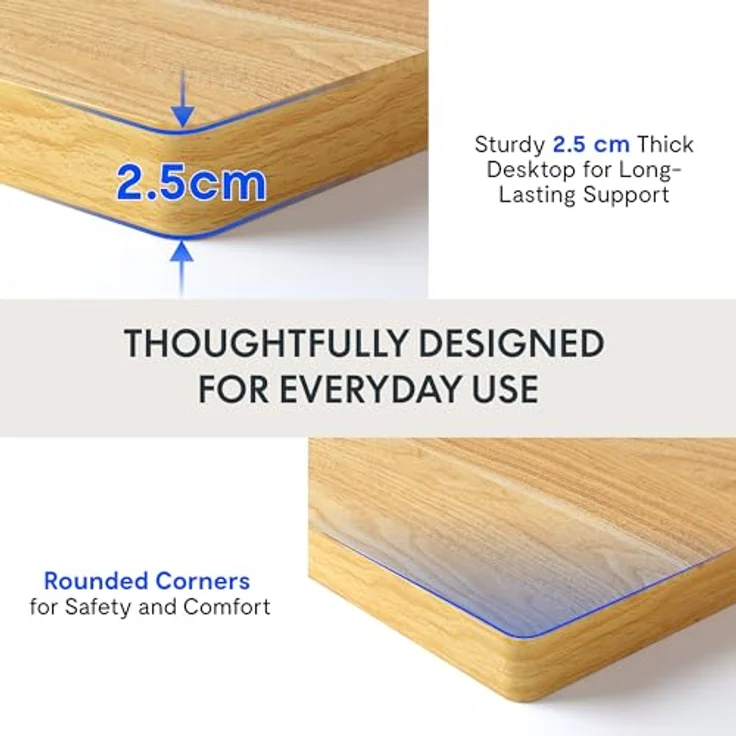 FLEXISPOT stabile Tischplatte 160x80 cm 2,5 cm stark - DIY Schreibtischplatte Bürotischplatte Spanholzplatte FSC-zertifizierte – Bild 6