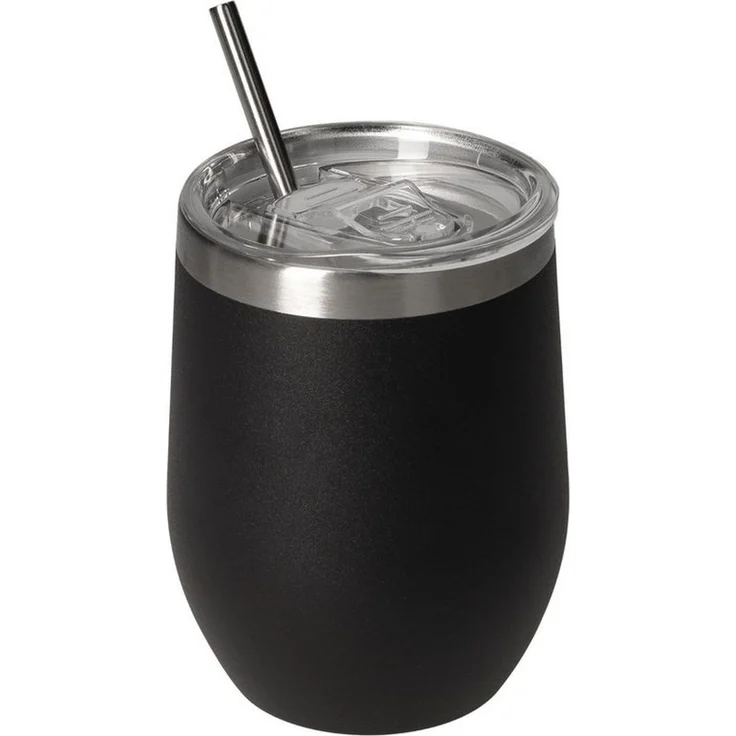 elasto Becher Weinbecher 350 ml Vinova Edelstahl Trinkbecher inkl. Strohhalm, robust, spülmaschinengeeignet, Sommer, Geschenk – Bild 5