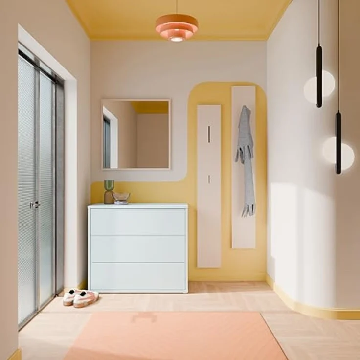 FORTE Kommode Alice Springs, Kommode, 3 Schubkästen B/H/T 94,8/83,1/41,5, Schubkästen mit Vollauszug, grifflos,Push to open – Bild 3