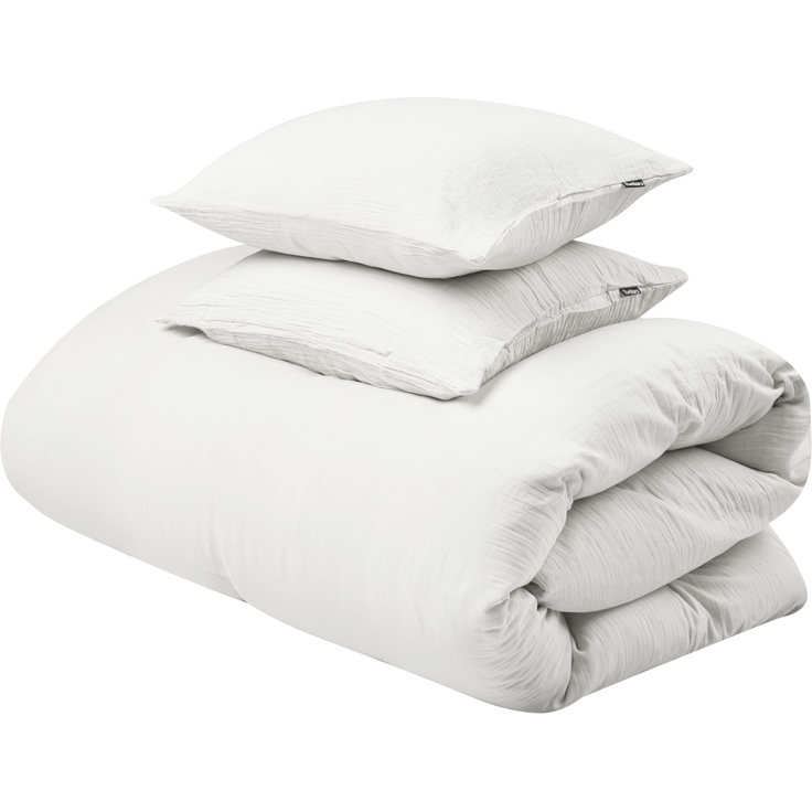 Bettwäsche-Set SUMNER Musselin 150x200 cm Cremeweiß – Bild 5